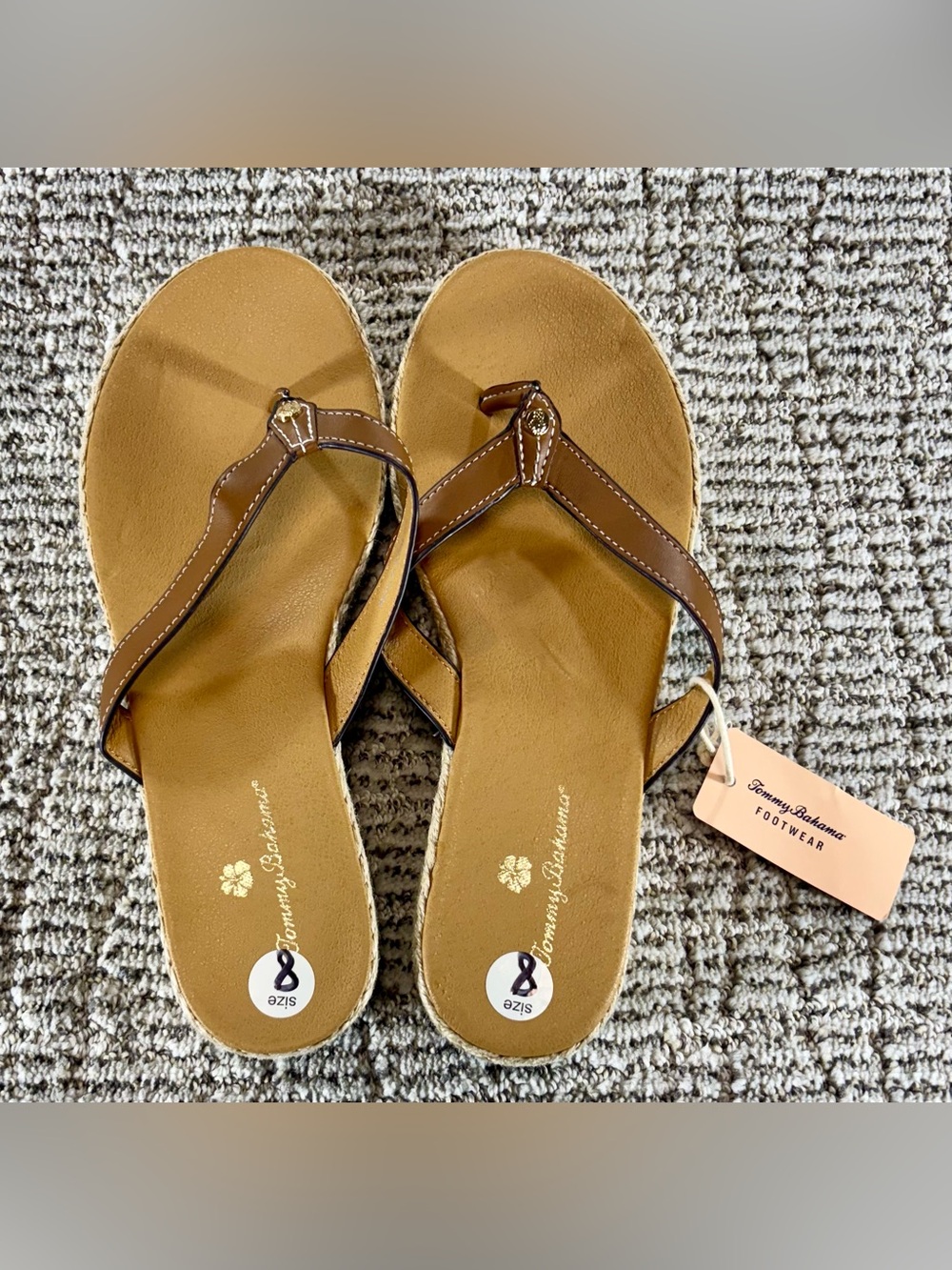 NWT Tommy Bahama Women’s Size 8 Flip Flop Sandals - Picture 2 of 8